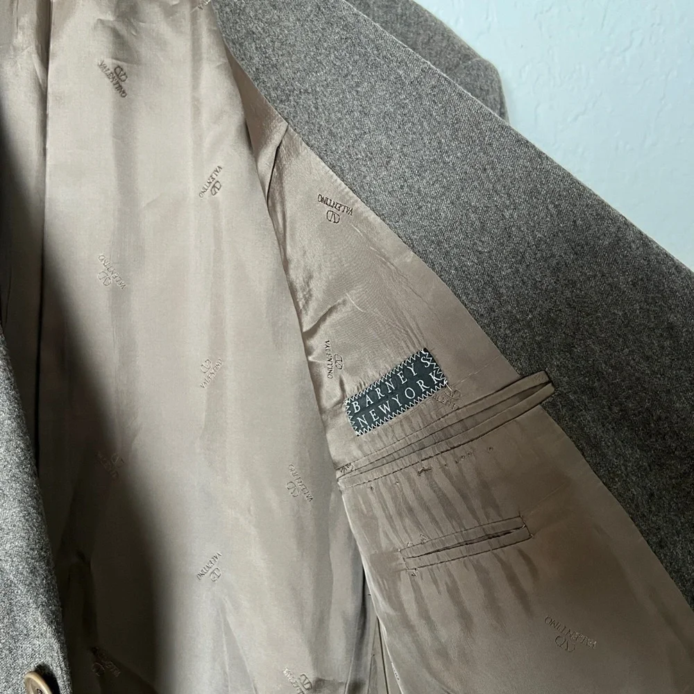 Valentino 100% Virgin Wool Sportscoat Blazer Jacket Neutral